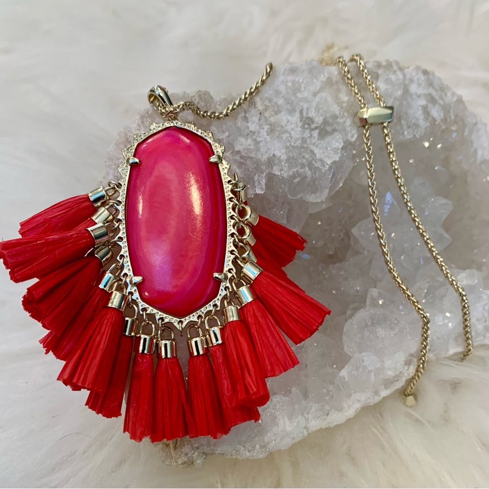 Kendra Scott Betsy Red Pendant Necklace